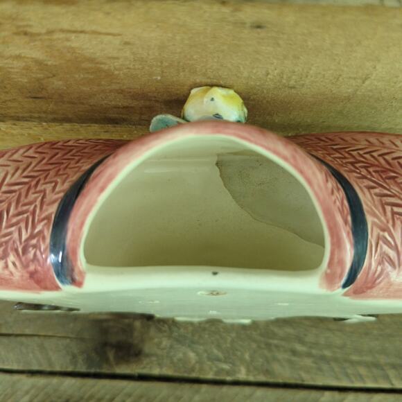 Vtg Kitschy Girl with Pigtails Wall Pocket by Thames Hand Painted Made in Japan - Picture 5 of 10